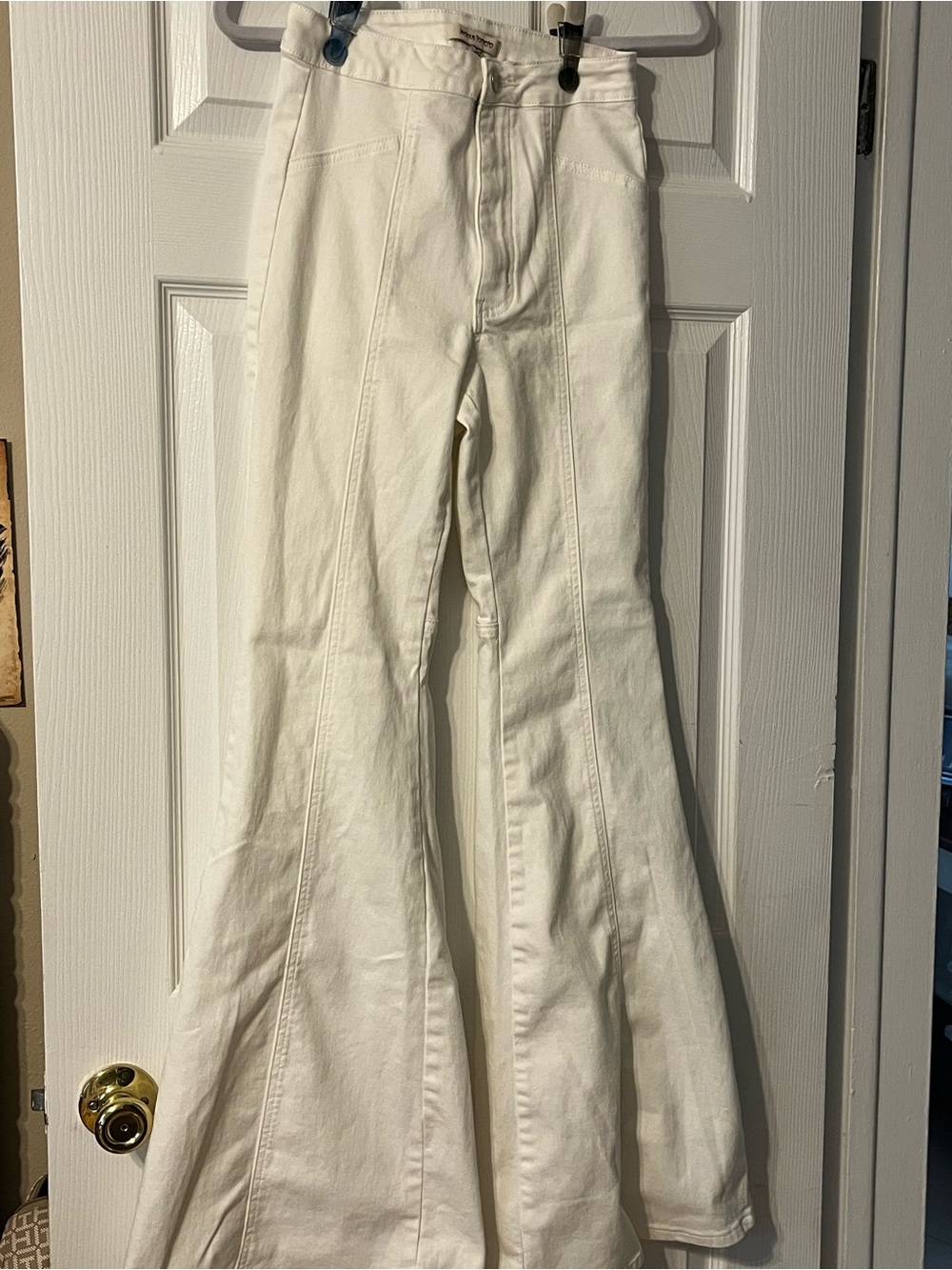 Women's Jealous Tomato White High-Waist Flared Jeans medium 32 waist